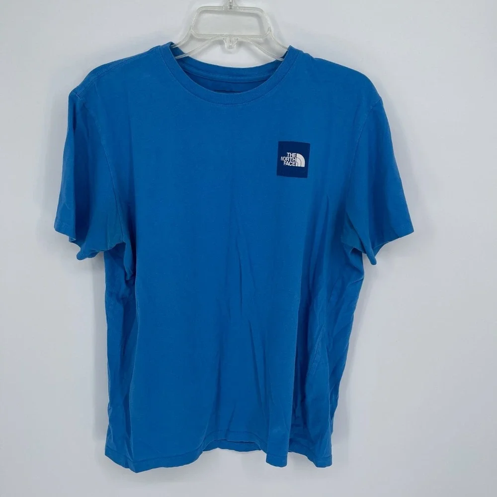 The North Face Men's Blue Box Logo Short Sleeve Graphic Outdoor T-Shirt Size M